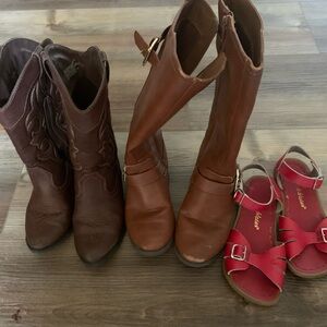 3 pairs of girls shoes size 13.